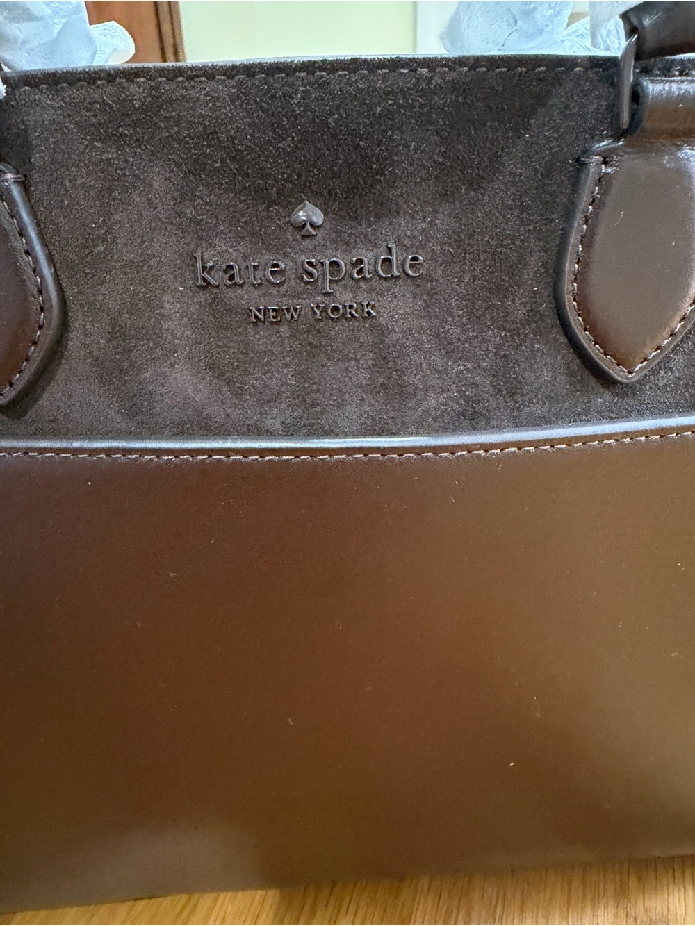 kate spade Brown Leather and Suede Crossbody Bag